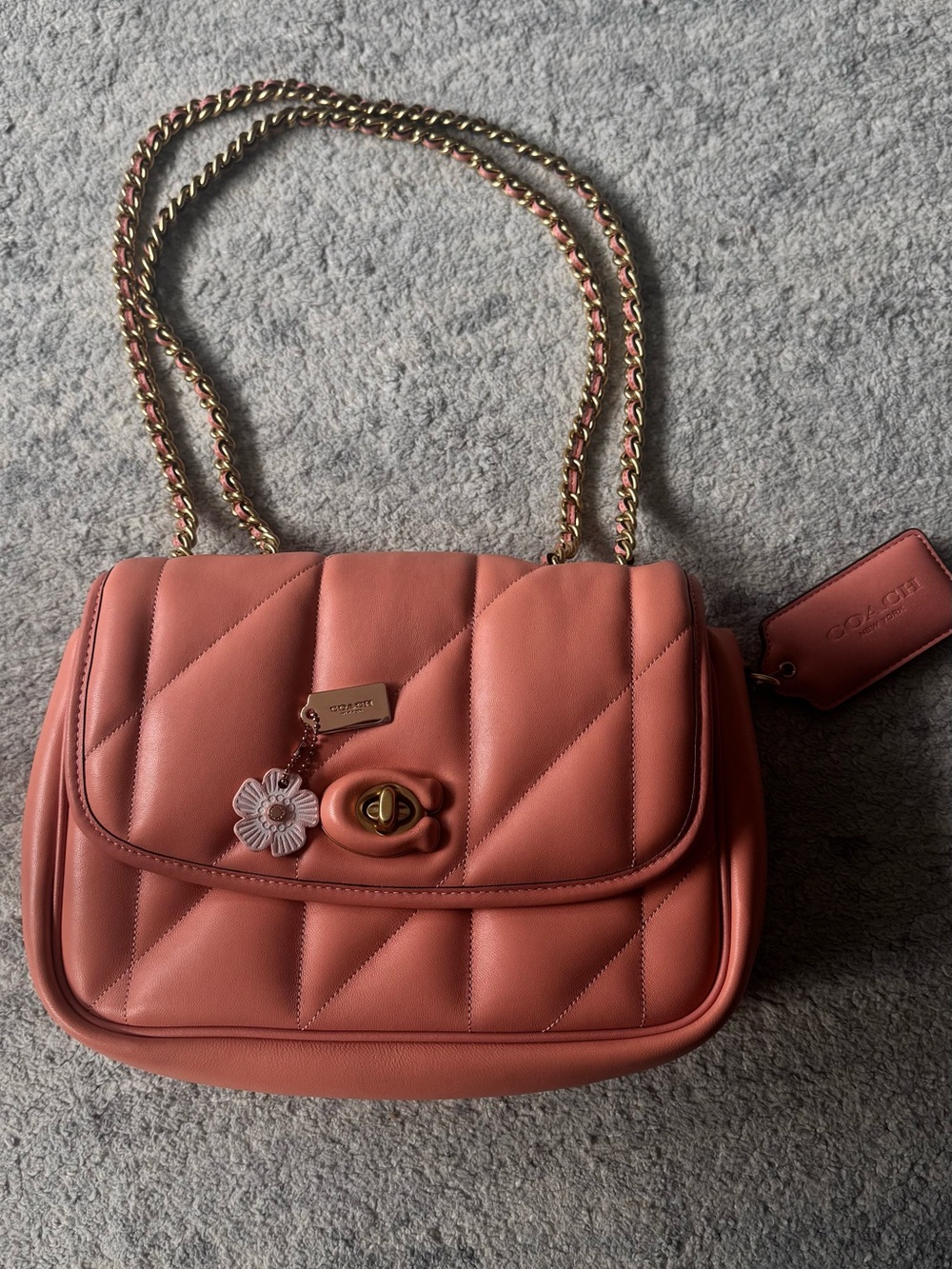 Coach Pillow Madison Shoulder Bag w/ Coach Bag Charm